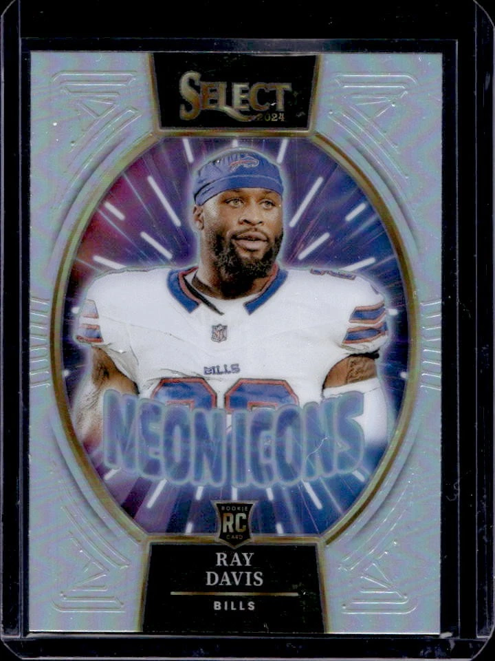 Ray Davis Panini Select Neon Icons #19 Black Prizm 1/1