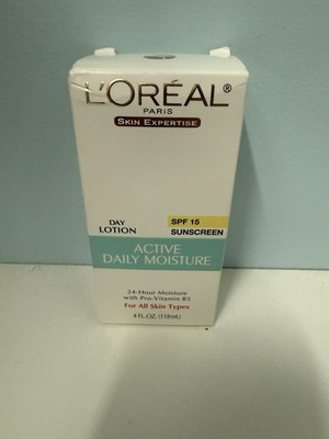 LOREAL Skin Expertise SPF15 ACTIVE DAILY MOISTURE LOTION 4 FL OZ - NEW