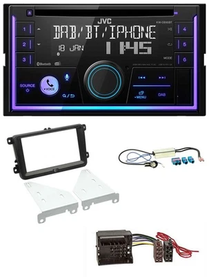 JVC MP3 USB 2DIN DAB Bluetooth CD Autoradio für VW Seat Skoda Diversity - Bild 1 von 4