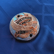 "Live to Ride" 1971-03 XL Harley-Davidson Chrome Points Cover. 2 Hole. NOS.