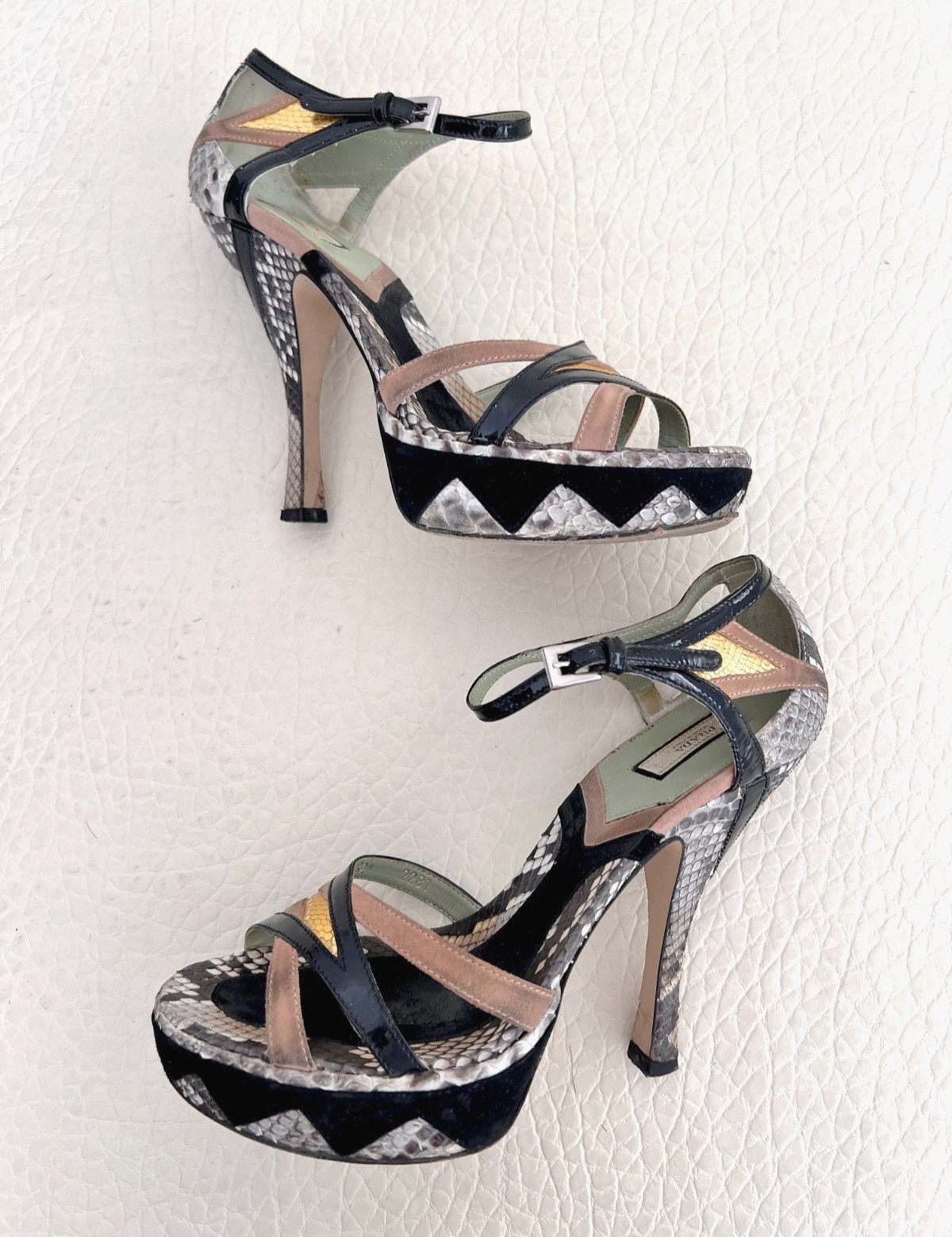 Prada Python Platform Sandals  Sz.IT/EU 36, US 6 - image 3