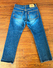 Vintage 501 Levi's Denim Jeans Straight Fit Button Fly 5-Pocket Cotton
