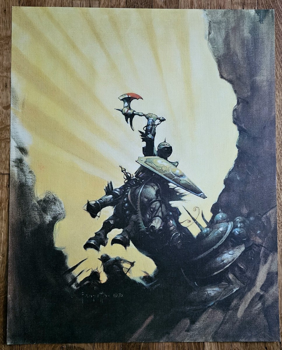 シンデレラ エンチャンテッド Frank Frazetta - Eternal Champion Original Art Print 1970 15x19 | eBay