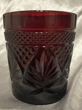 Cristal D Arques Ruby Red Rocks/Lowball Glass