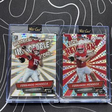 Fernando Mendoza  Card Lot 1/1 Heisman & 1/2 Historical 2025 Wild Card Comix RC 