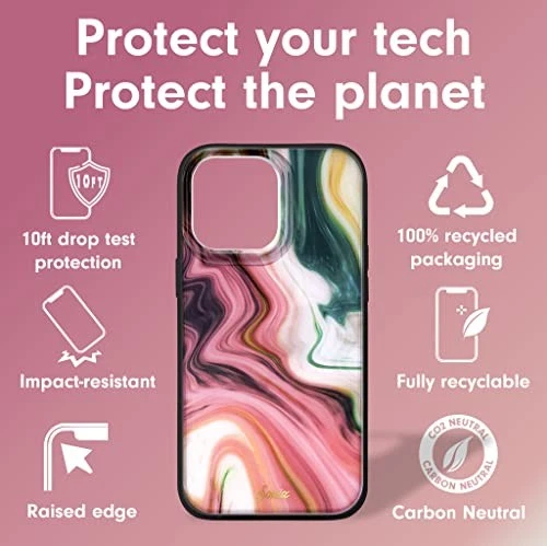 Case for | 10ft Drop Tested | Marble Phone iPhone 14 Pro Max Marble - Agate - Picture 4 of 7