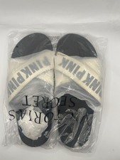 VICTORIA'S SECRET PINK COMFORT SLIDES LARGE Metallic Gold NEW OLD STOCK