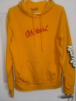 Kool-Aid Oh Yeah  Graphic Yellow Hoodie Adult Size SmallMad Engine Retro Cartoon