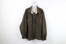Vintage 90s Streetwear Mens XL Distressed Fleece Button Shirt Jacket Jac Shirt