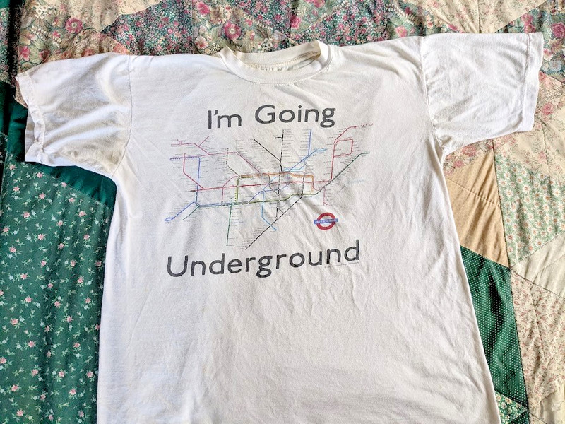 Vintage London Underground Shirt  Tube Map Graphic Tee 90s