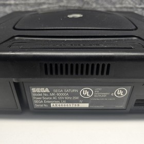 Sega Saturn Console with 2 Controllers, Cables & 3 Games- Tested Works Great 