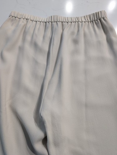 Eileen Fisher Womens 100% Silk Light Beige Tan Straight Leg Pants Size XXS - Picture 10 of 11