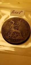 1891 Great Britain Penny Coin Idbnn100.