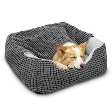 Dog Beds for Large Medium Small Dogs, Rectangle Cave Hooded Blanket Puppy Bed