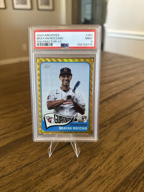2023 Topps Archives Brayan Rocchio Foilfractor 1/1 RC #101 Guardians