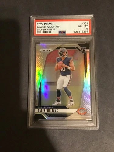 2024 Prizm Caleb Williams Rc Silver Prizm #301 PSA 8 Bears