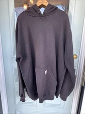 Carhartt Hoodie Mens Extra Large Tall Black Sweatshirt Kangaroo Pocket K121