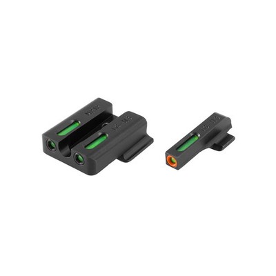 Truglo TFX Pro Tritium Fiber Optic Sight Set Smith Wesson Shield Green Orange