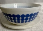 Pyrex Blue Polka Dot #403 Nesting 2.5 Qt Mixing Bowl 8.75”x 4” VTG; Made in USA