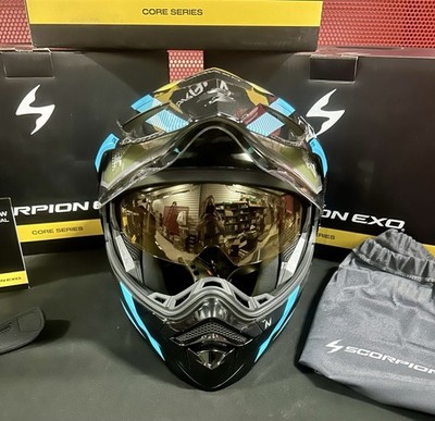 Scorpion EXO-AT960 Hicks Modular Snow Helmet w/Dual Pane Shield Light Blue LG