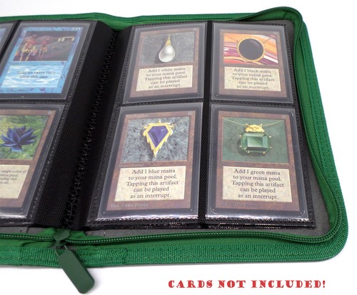 Docsmagic.de Premium Pro-Player 4-Pocket Zip-Album Dark Green - 160 Card Binder - Picture 2 of 8