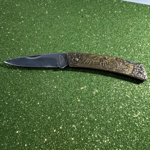 Gary Hawk Collector's Edition Single Blade Pocket Knife Pheasant Hunting Scene