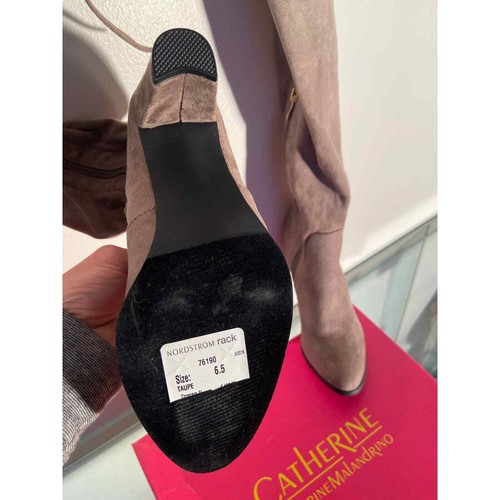Catherine Malandrino Sorcha Women's Taupe Faux Suede Over-the-Knee Boot Size 6.5 - Picture 3 of 5