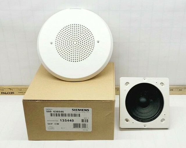 Siemens Sef-cw Fire Alarm Ceiling Speaker 500-636046 135440 for sale ...
