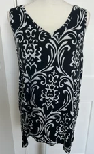 Black and White Mandala Tank - 2XL - 95% Rayon 5% Spandex