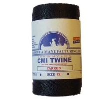 Catahoula No 12 Tarred Twisted Bank Line 4 oz Spool 411 ft Nylon AA Seine Twine
