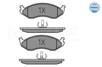 Meyle 025 218 2217 Brake Pad Set, Disc Brake For Jeep KIA