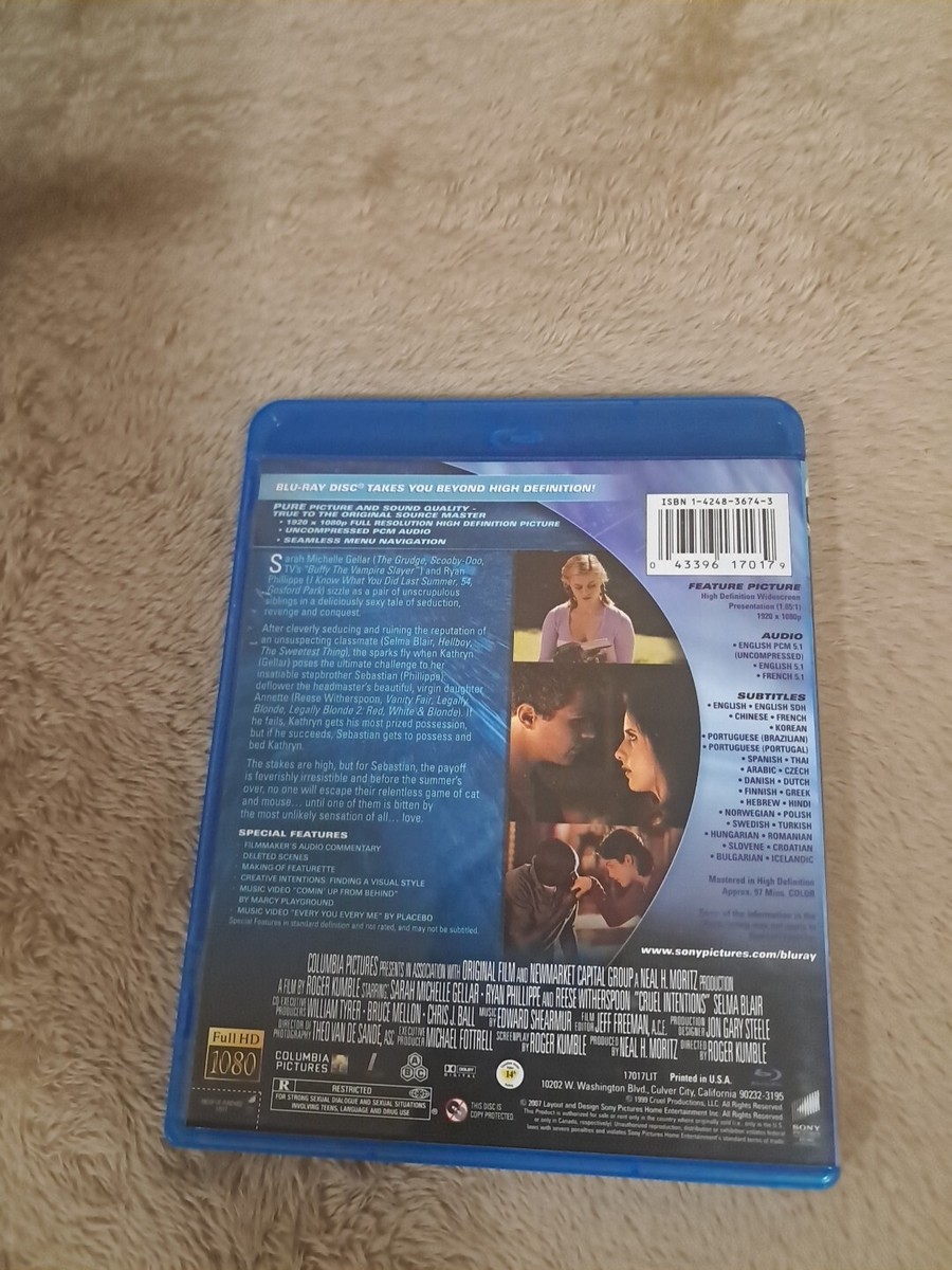 Cruel Intentions (1999) OOP Blu-ray Sarah Michelle Gellar