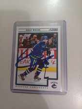 Dale Weise Signed Score Signature Autograph Vancouver Canucks Auto Hockey Card