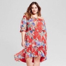 Ava & Liv Floral Off Shoulder Dress Size 1X
