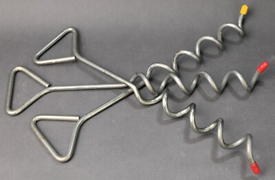 GENERAL AVIATION LIGHT AIRCRAFT CORKSCREW TIE-DOWN GROUND ANCHORS ~ LIGHTLY USED