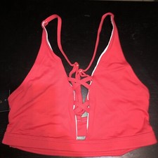 NWT Frederick's of Hollywood Womens SZ Small Sunset Strap Bathing Suit Top