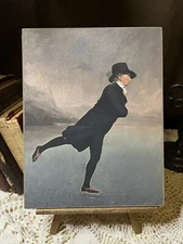 Primitive Folk Art Skating Minister Reproduction  Print Handcrafted Plaque Sign