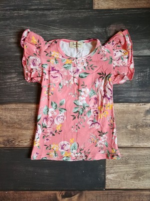 Pink Floral Flutter Tank