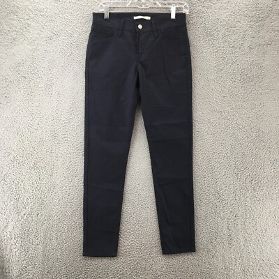Levis 710 Super Skinny Jeans Womens 29 Dark Blue Denim Mid Rise Zip Fly Casual