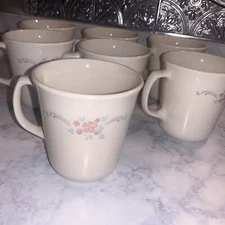 Corning Ware Corelle English Breakfast Coffee Mugs Tea Cups Set of 7