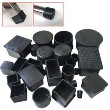 Round Square PVC Blanking End Cap Cover Pipe Tube Furniture Leg Chair Table Feet