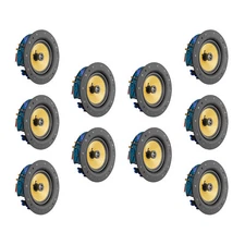 10 Pack - TDX 8" 2-Way Ceiling Wall Home Theater Speaker Flush Mount White New