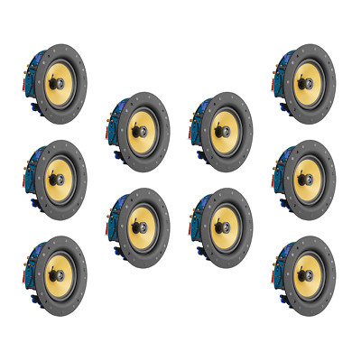 10 Pack - TDX 8'' 2-Way Ceiling Wall Home Theater Speaker Flush Mount White New