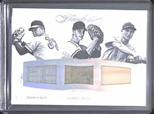 2016 Panini Flawless Triple Relic #25 Paul Waner Spahn and Sain No 8 of 25