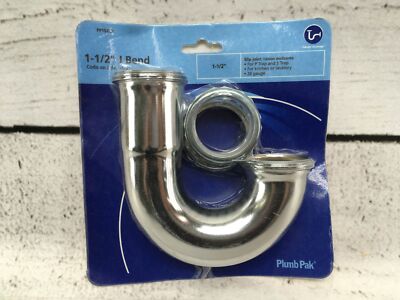 Plumb Pak 1-1/2'' Slip Joint J Bend PP152CP Chrome ~ Brand New