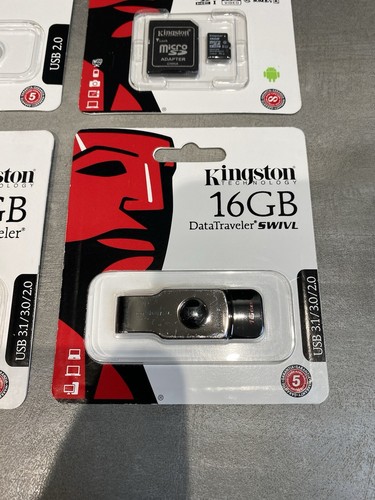 Adaptateur Kingston 16 Go DataTraveler SE9 16 Go 32 Go adaptateur 16 Go DataTraveler SWIVL - Photo 5/10