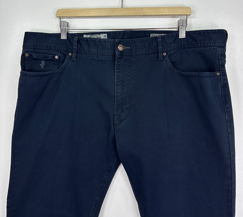 Marlboro Classics Pantaloni Chino Uomo W42 L33 Pantaloni Blu Regolari Conici Elasticizzati - Foto 3 di 19