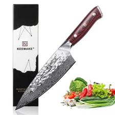 Japanese 6.5 inch Women Chef's Knife Ultra Sharp Damascus Steel Guyto Knife