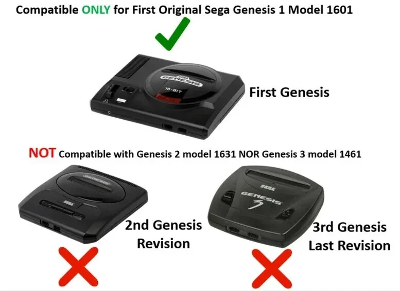 AV RCA Cable + AC Adapter Power Supply For SEGA Genesis 1 Model MK-1601 NEW - Image 2 of 4