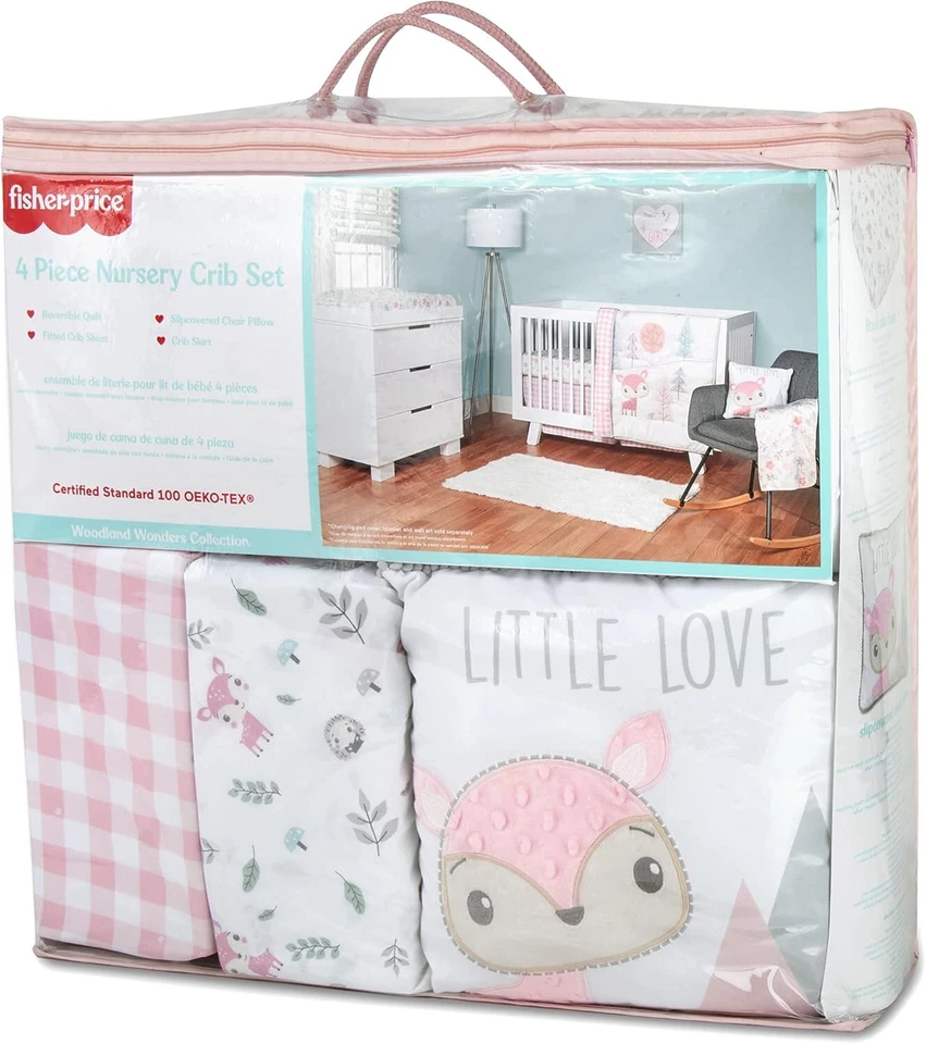 Fisher-Price Woodland Wonders 4-Piece Nursery Bedding Set - Image 2 of 4